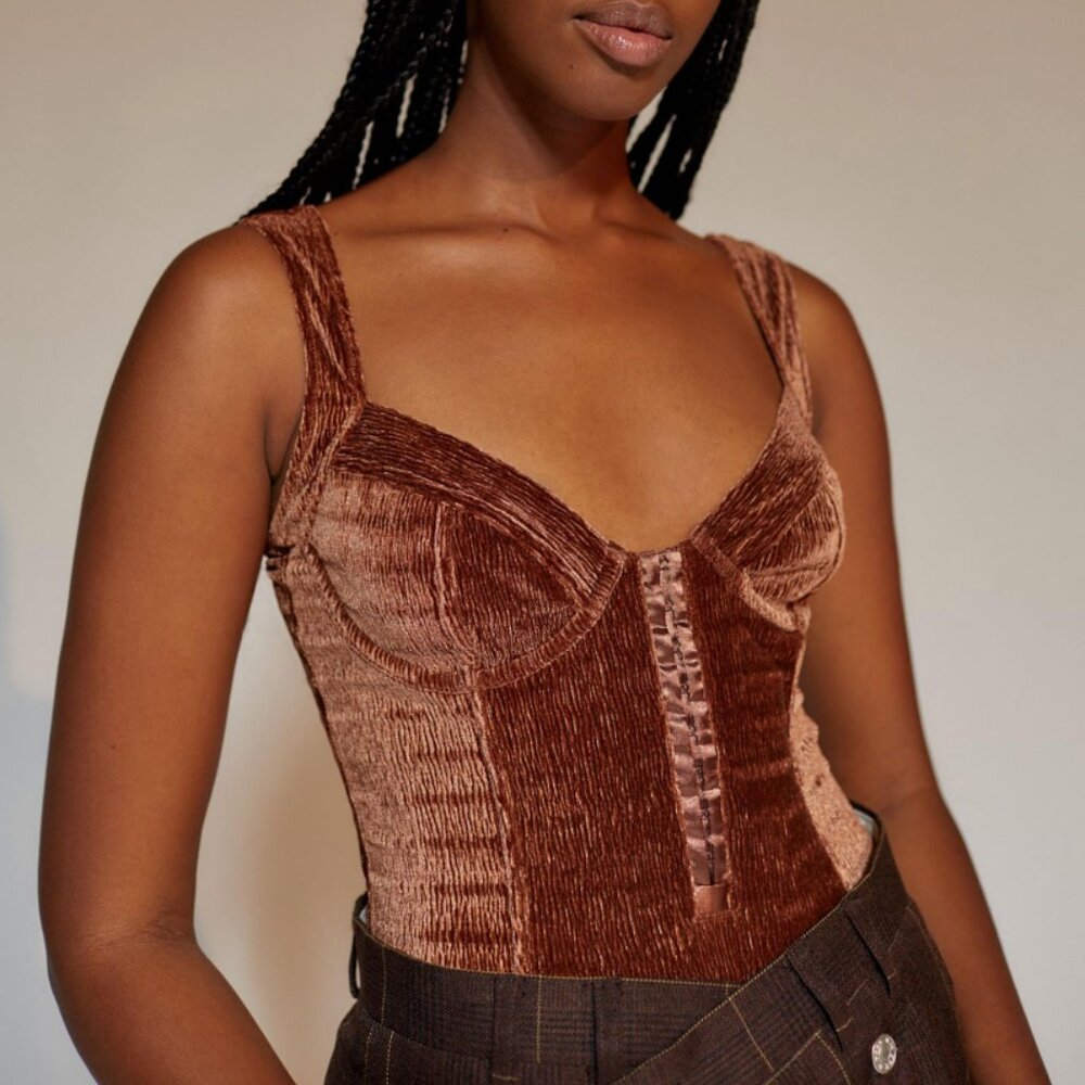 Urban Outfitters Out from Under Luna Velvet Bodysuit (Size M)